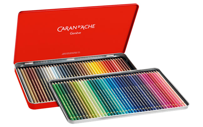 Caran d-Ache Caran d'Ache Buntstifte – 80 Farben, im Metalletui, Ø 3,8 mm, FSC