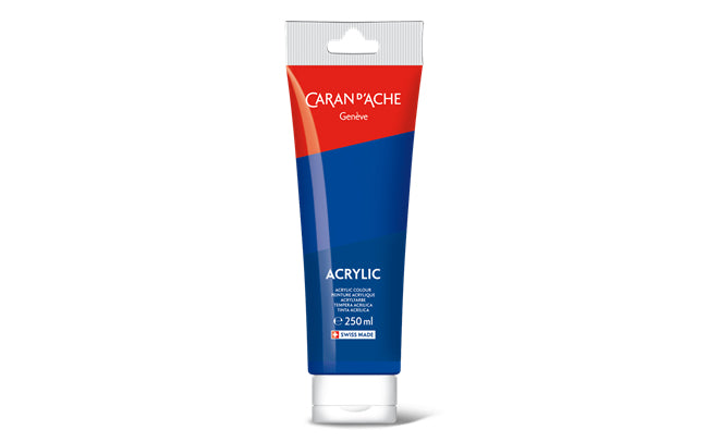 Caran d-Ache Caran d'Ache – Acrylfarbe – Dunkelultramarinblau, 250 ml