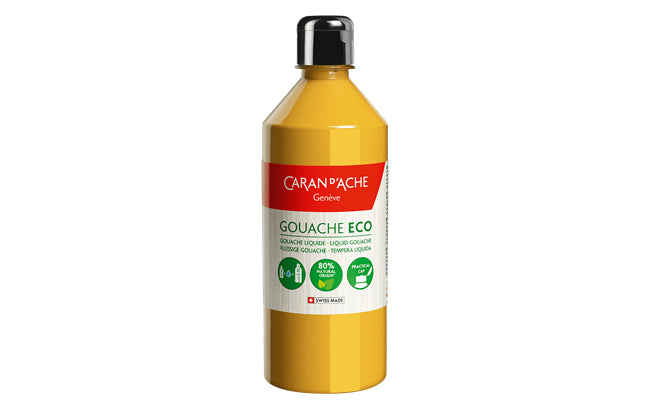 Caran d-Ache Caran d'Ache – Flüssig Eco – Gouache – Ocker, 500 ml, für Papier, Karton & Holz