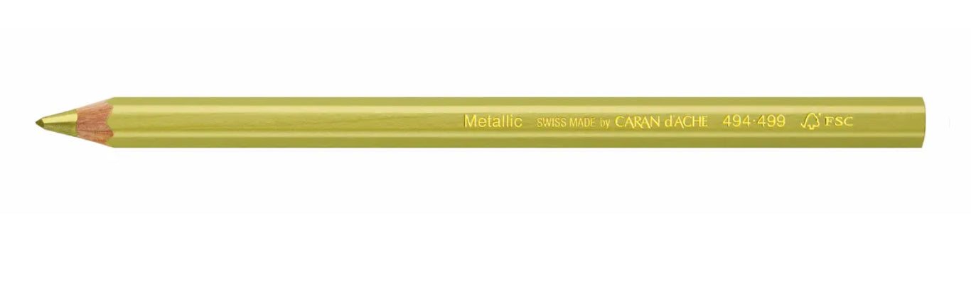 Caran d-Ache Caran d'Ache Textmarker Maxi Metallic – Rundspitze 3 mm – Gold