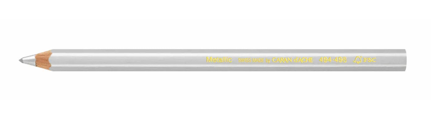 Caran d-Ache Caran d'Ache Textmarker Maxi Metallic – Rundspitze 3 mm – Silber