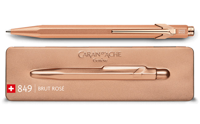 Caran d-Ache Kugelschreiber – Brut Rosé, Seidenmatt, Aluminium