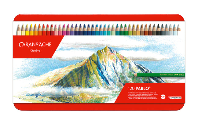 Caran d-Ache Caran d'Ache Buntstifte Pablo – 120 Farben, im Metalletui, Ø 3,8 mm, FSC