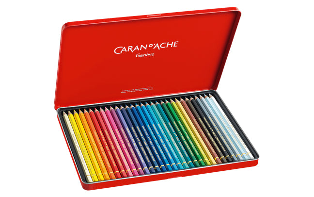 Caran d-Ache Caran d'Ache Buntstifte Pablo – 30 Farben, im Metalletui, Ø 3,8 mm, FSC