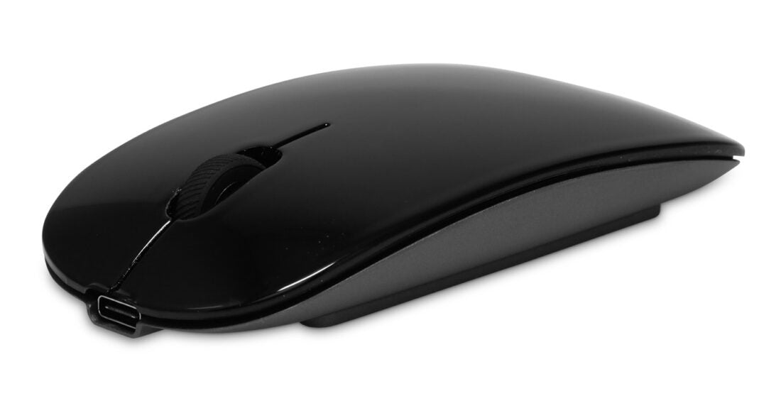 LMP Master Business-Maus – kabellos, USB-C, 1'600 dpi, 2 Tasten, beidhändig, wiederaufladbar, schwarz