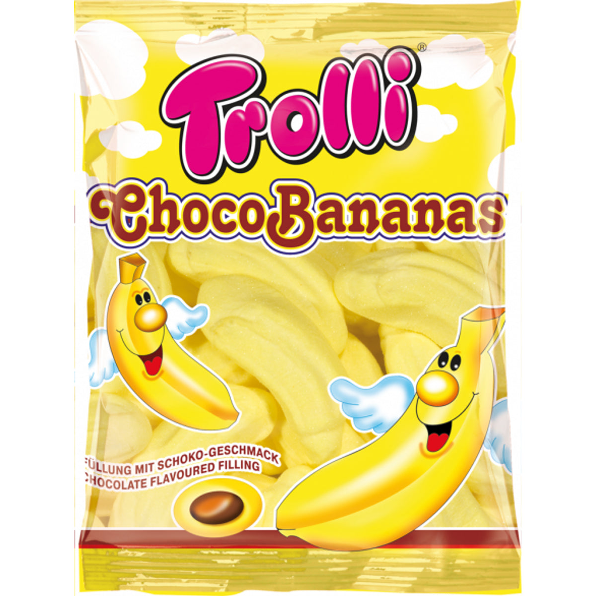 Trolli Choco Bananas Gummibonbons – Banane & Schokolade – 150 g