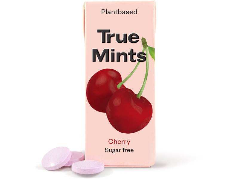 True Gum True Mints Kirsche Lutschbonbons – Zuckerfrei, Glutenfrei – 13 g