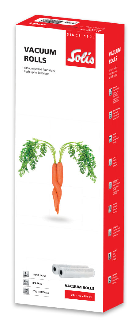Solis Vakuumierrolle – 40 × 6 m, 2 Rollen