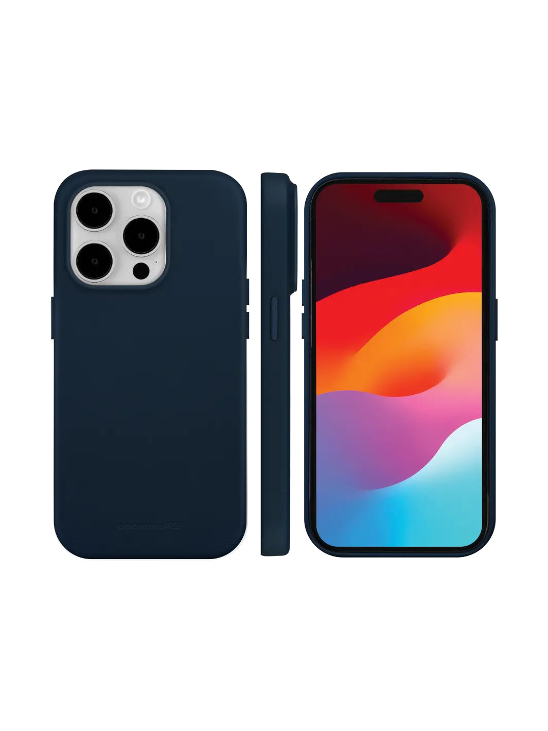 dbramante1928 Roskilde Backcover – für Apple iPhone 15 Pro – MagSafe, Leder, Blau, bis 1,2 m Sturzsicher