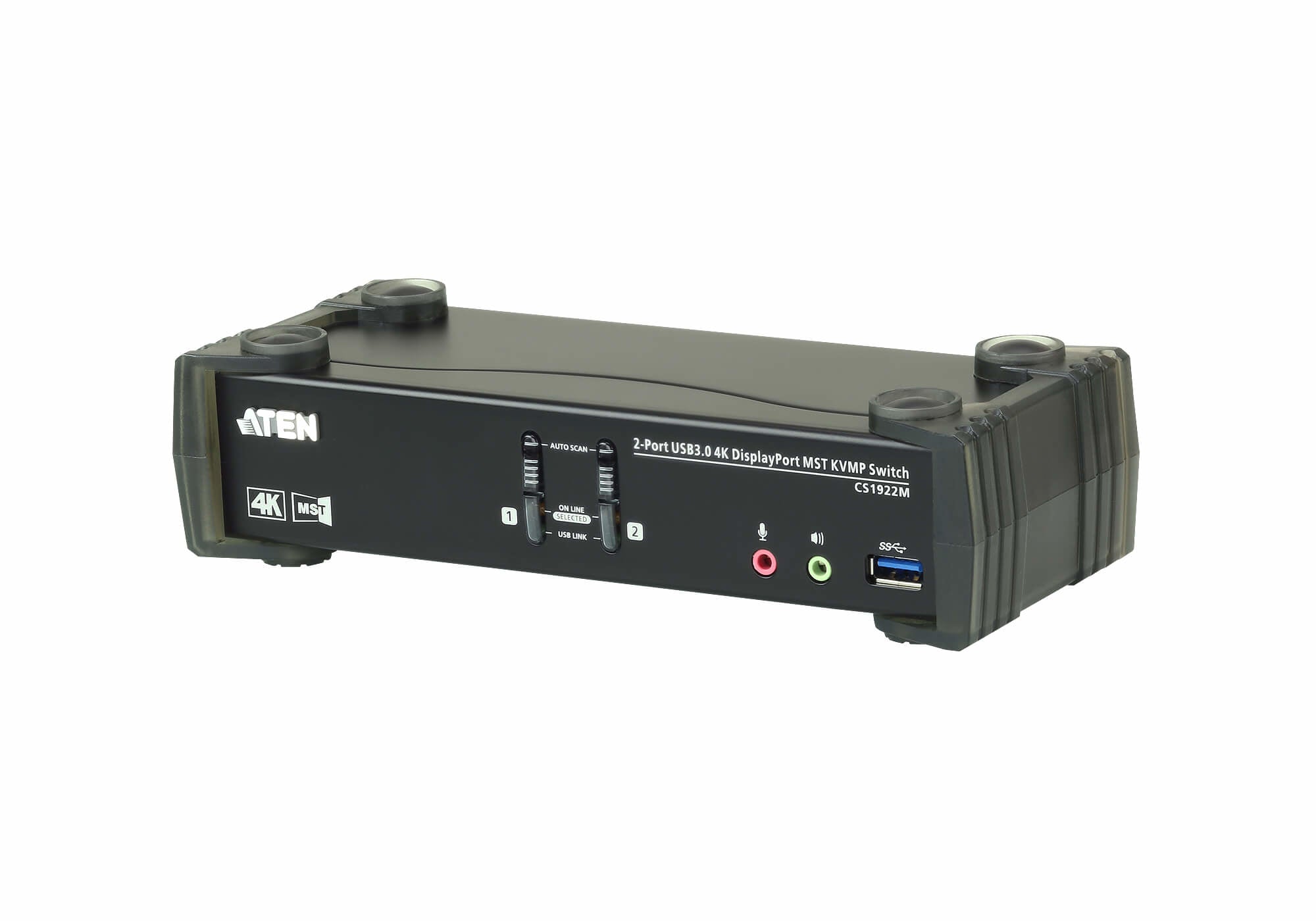 ATEN KVM-Switch 2×1, USB 3.2 Gen 1/DisplayPort, 4K (3840 × 2160), MST
