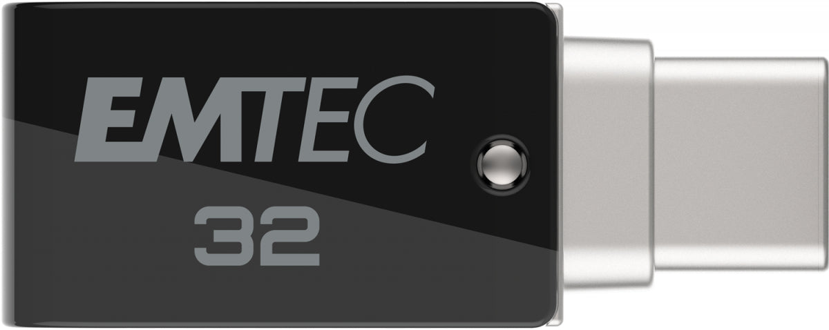 Emtec T260C USB-Stick – 32 GB, USB 3.2, silber/schwarz