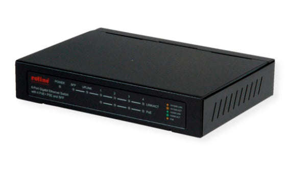 ROLINE Managed Switch – 5×GbE, 1×SFP, PoE+