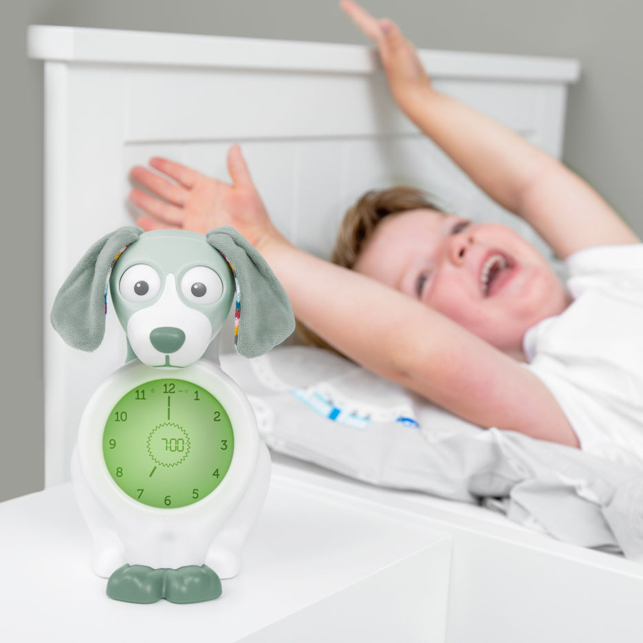 ZAZU Schlaftrainer – Kinder, Nachtlicht, USB, 14 × 20 × 12 cm, weiss/taupe