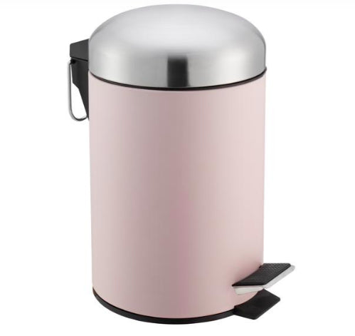 Diaqua Kosmetikeimer Romance – 3 l – Edelstahl, rund – Rosa – mit Innenkübel