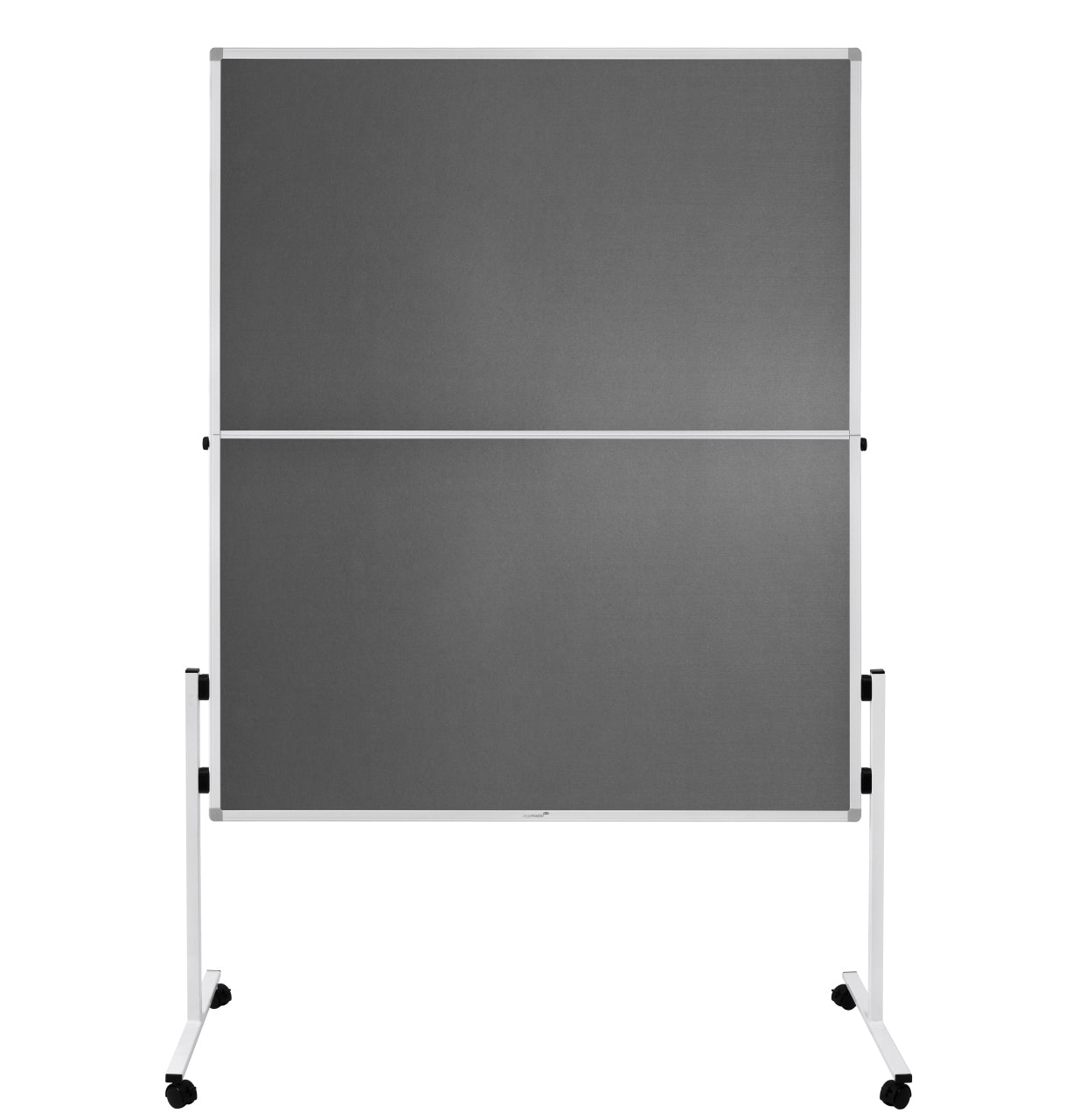 Legamaster Moderationswand – Filz, mit Rollen, doppelseitig – 120 × 150 cm – Grau, Alurahmen