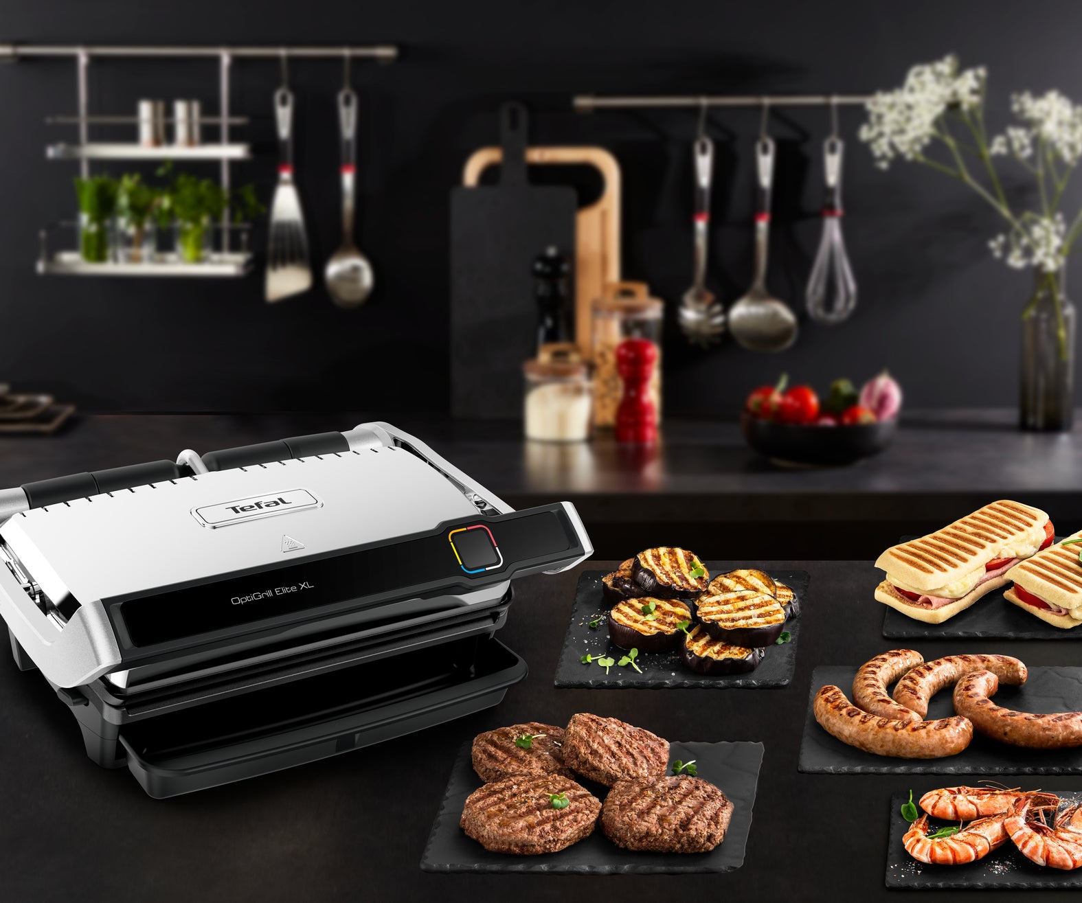 Tefal Kontaktgrill OptiGrill Elite XL – 800 cm², 2200 W, 6 Personen – Edelstahl