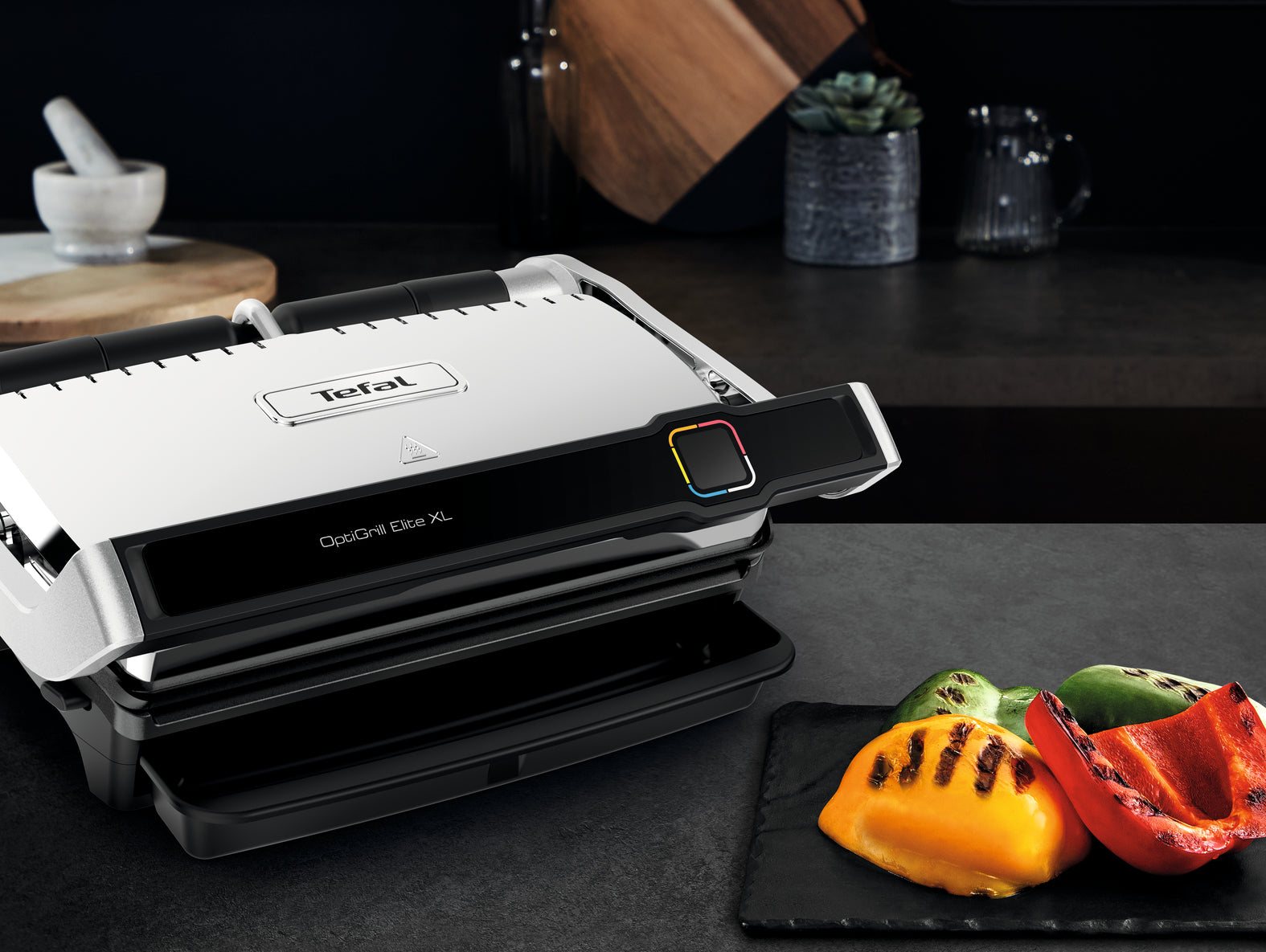 Tefal Kontaktgrill OptiGrill Elite XL – 800 cm², 2200 W, 6 Personen – Edelstahl