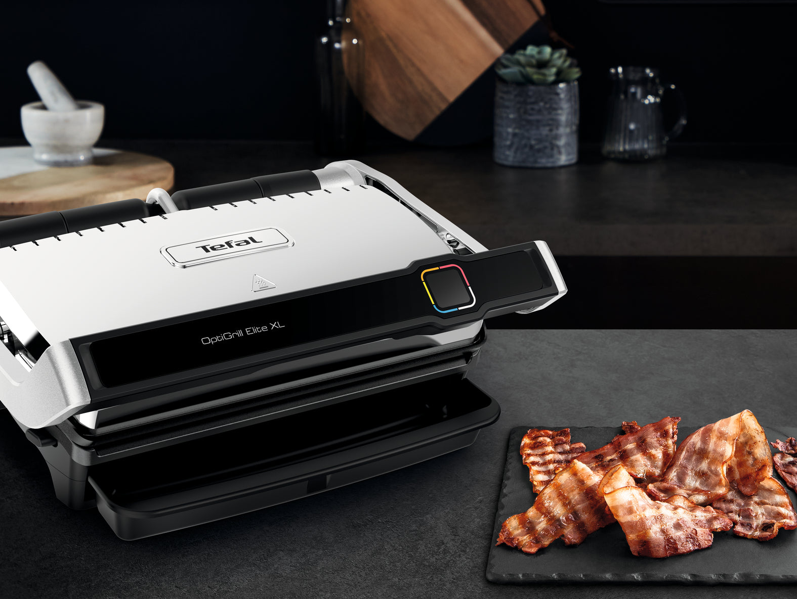 Tefal Kontaktgrill OptiGrill Elite XL – 800 cm², 2200 W, 6 Personen – Edelstahl