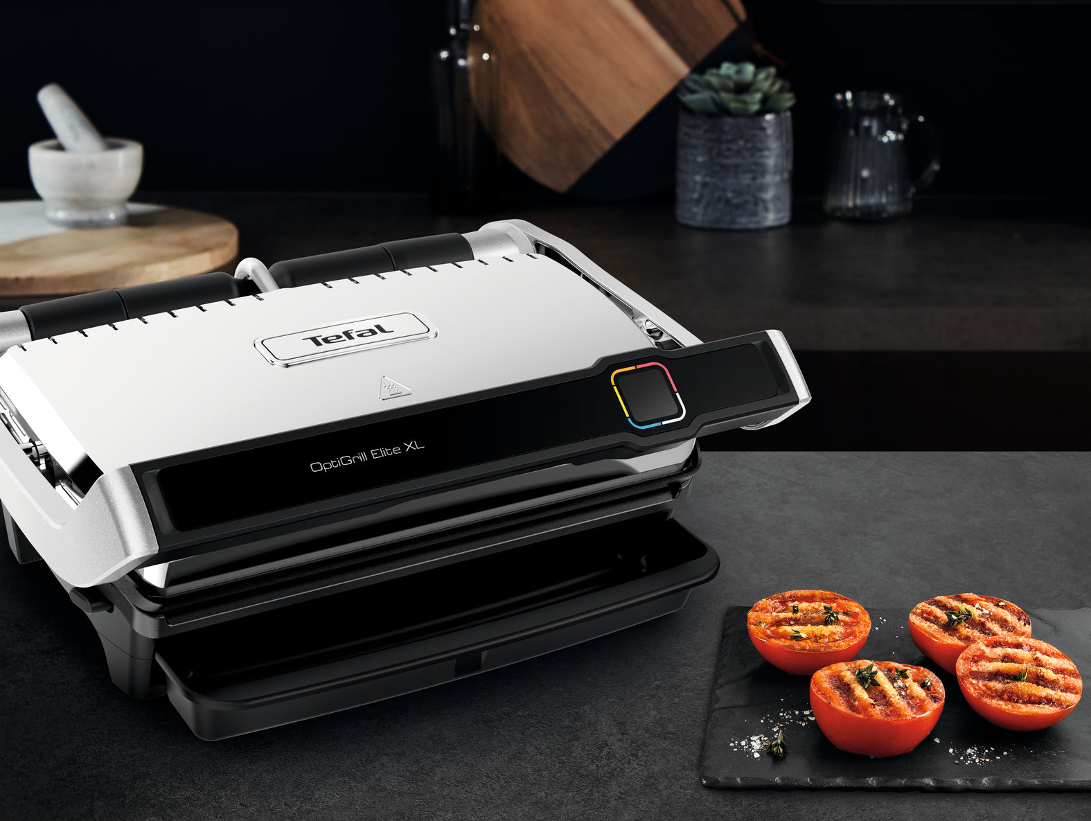 Tefal Kontaktgrill OptiGrill Elite XL – 800 cm², 2200 W, 6 Personen – Edelstahl