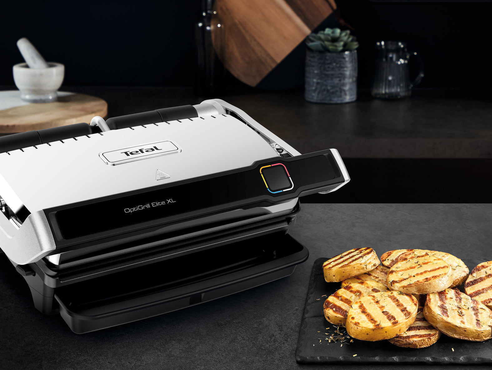 Tefal Kontaktgrill OptiGrill Elite XL – 800 cm², 2200 W, 6 Personen – Edelstahl