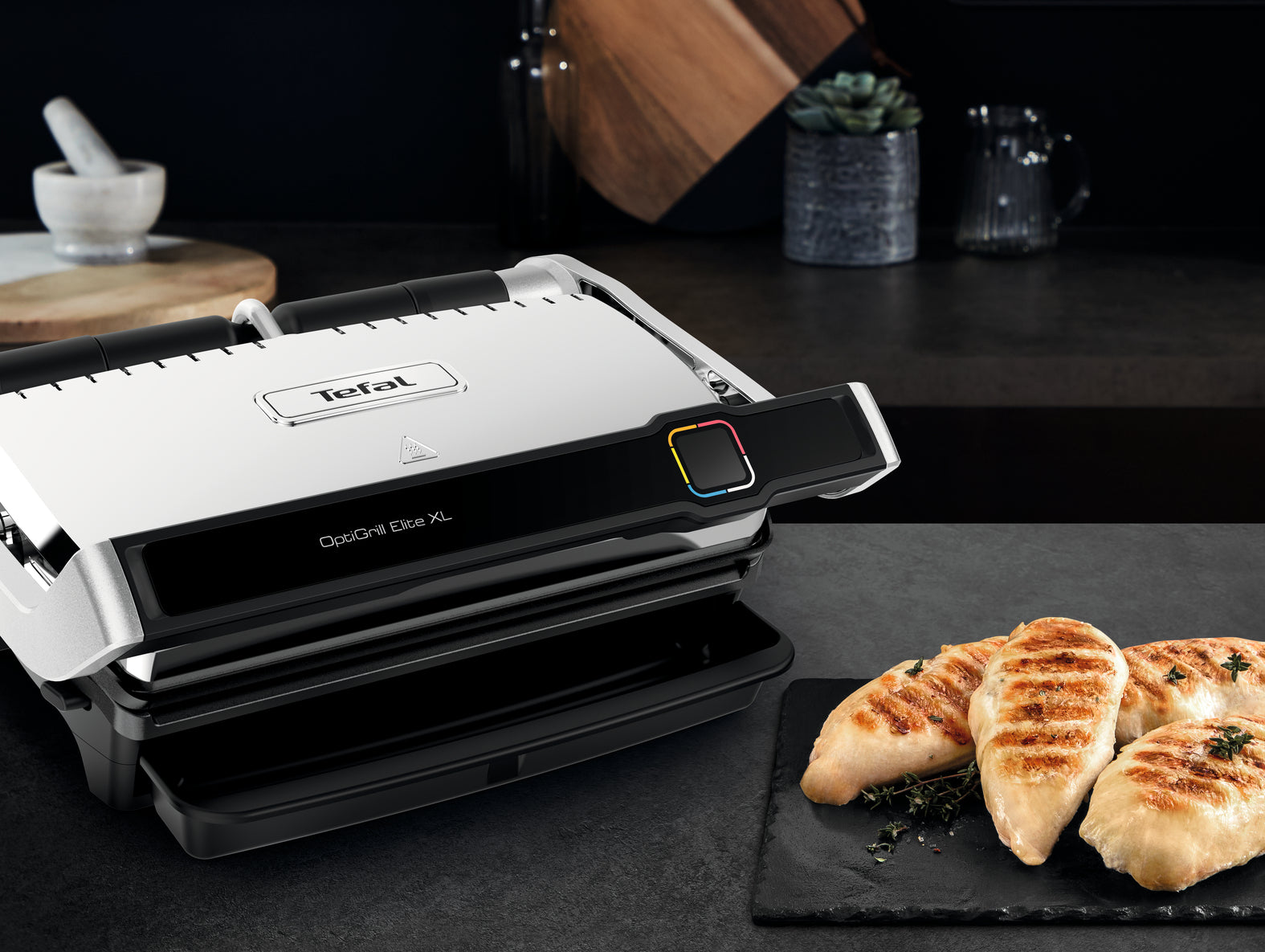 Tefal Kontaktgrill OptiGrill Elite XL – 800 cm², 2200 W, 6 Personen – Edelstahl