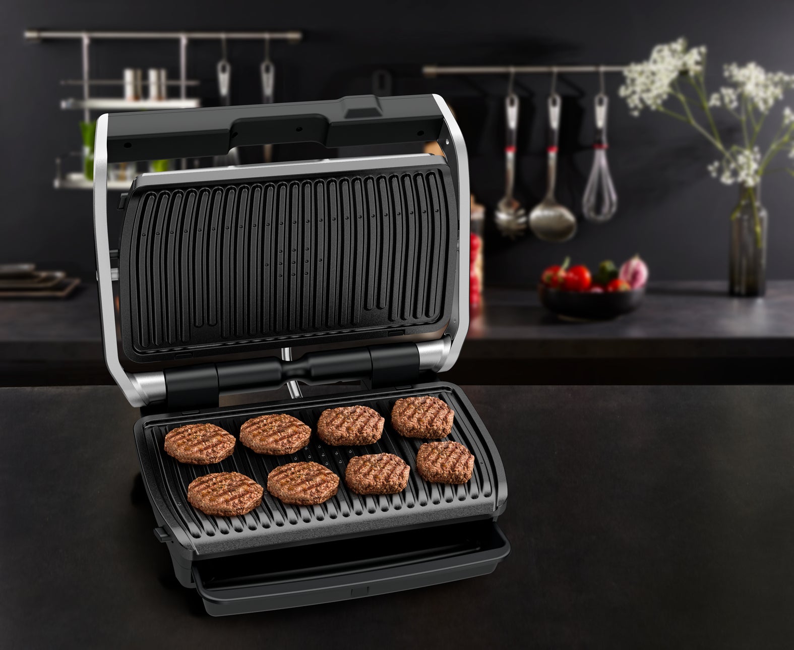Tefal Kontaktgrill OptiGrill Elite XL – 800 cm², 2200 W, 6 Personen – Edelstahl
