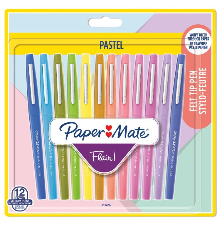Papermate Filzstifte, Strichbreite 0,7 mm, 12 Farben