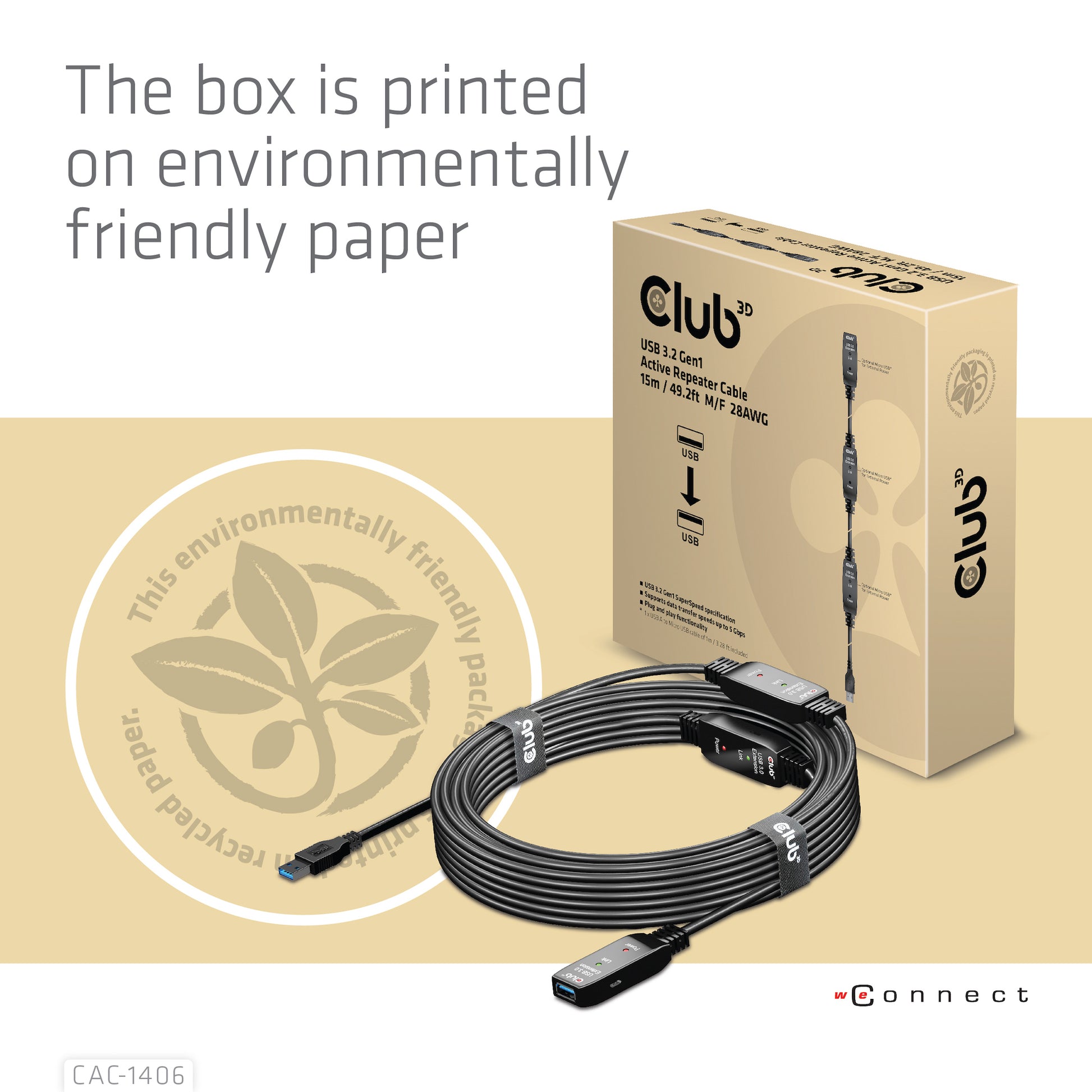 CLUB3D Club 3D – USB-Kabel, USB-A zu USB-A, 15 m, USB 3