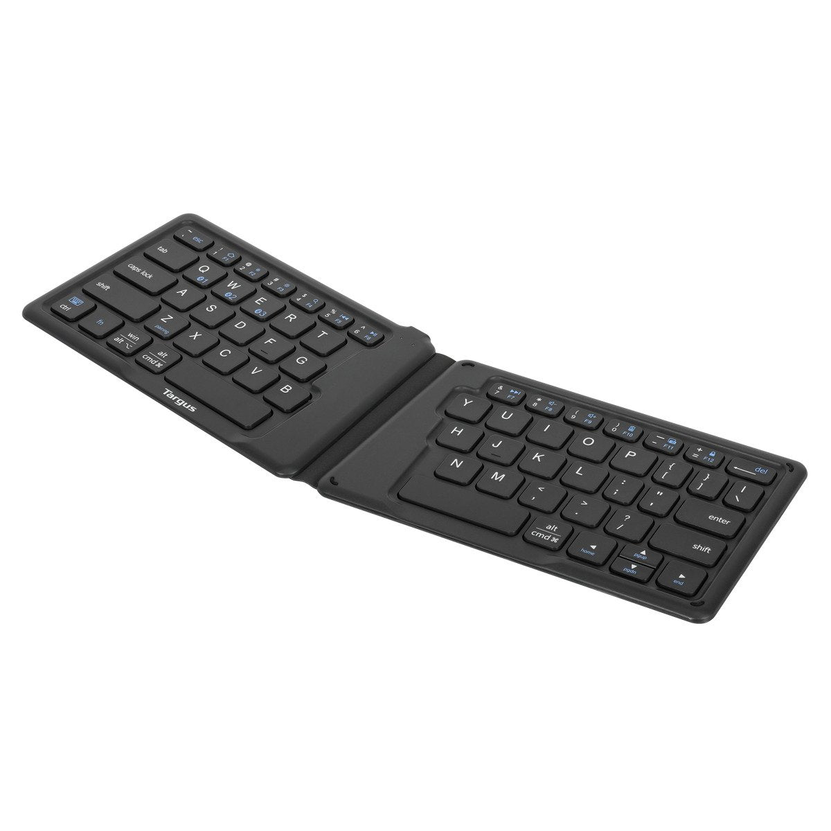 Targus Tastatur, UK-Layout (EN), ergonomisch, faltbar, antimikrobiell – für Tablets