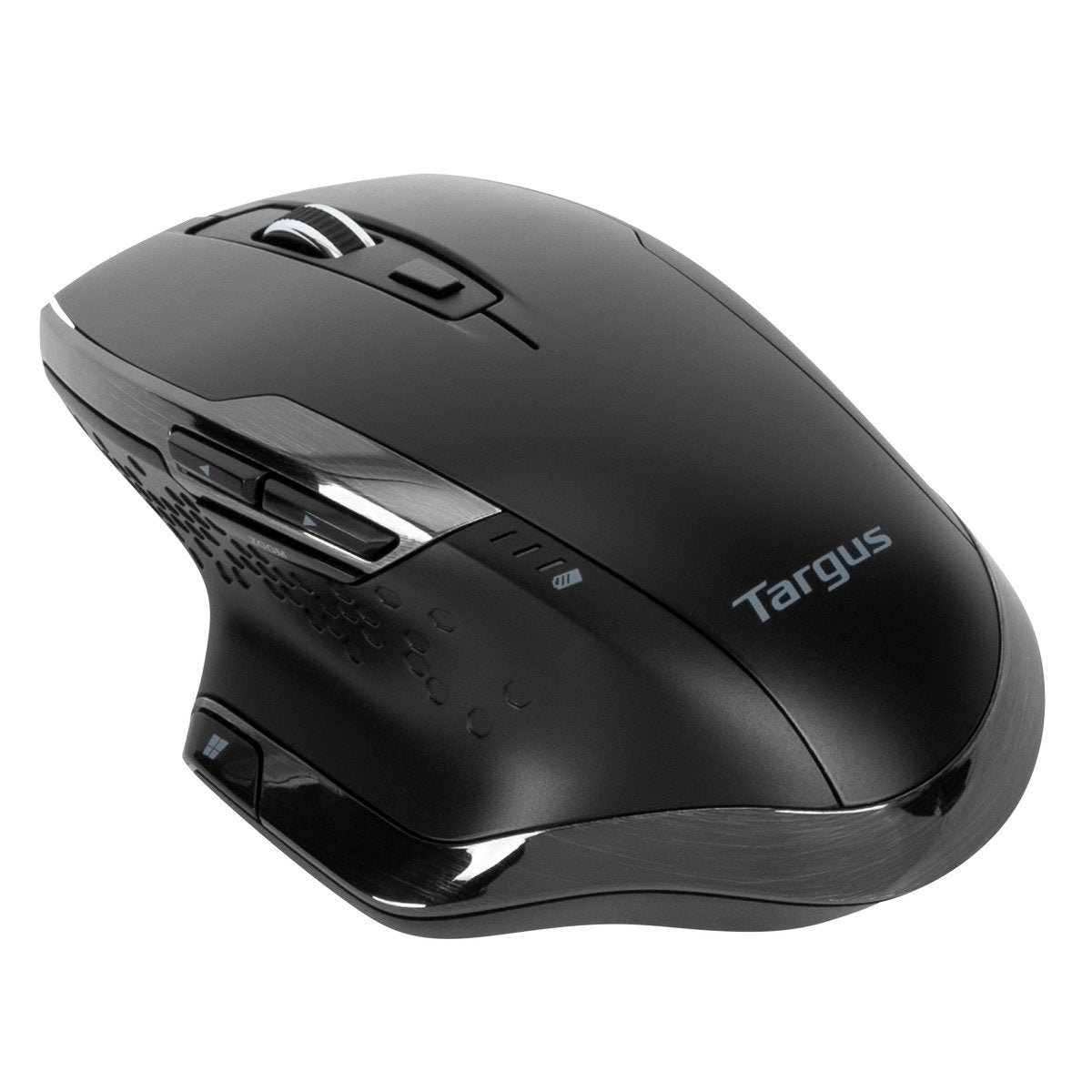 Targus Ergonomische BlueTrace Maus – Kabellos (2,4 GHz), 1600 DPI, Rechtshänder, Schwarz