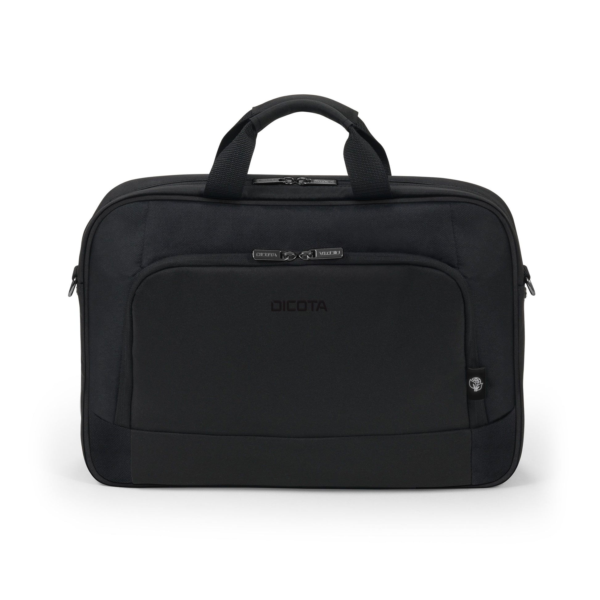 DICOTA Eco Top Traveller BASE Notebook-Tasche 15,6" – Abnehmbarer Schultergurt – Schwarz