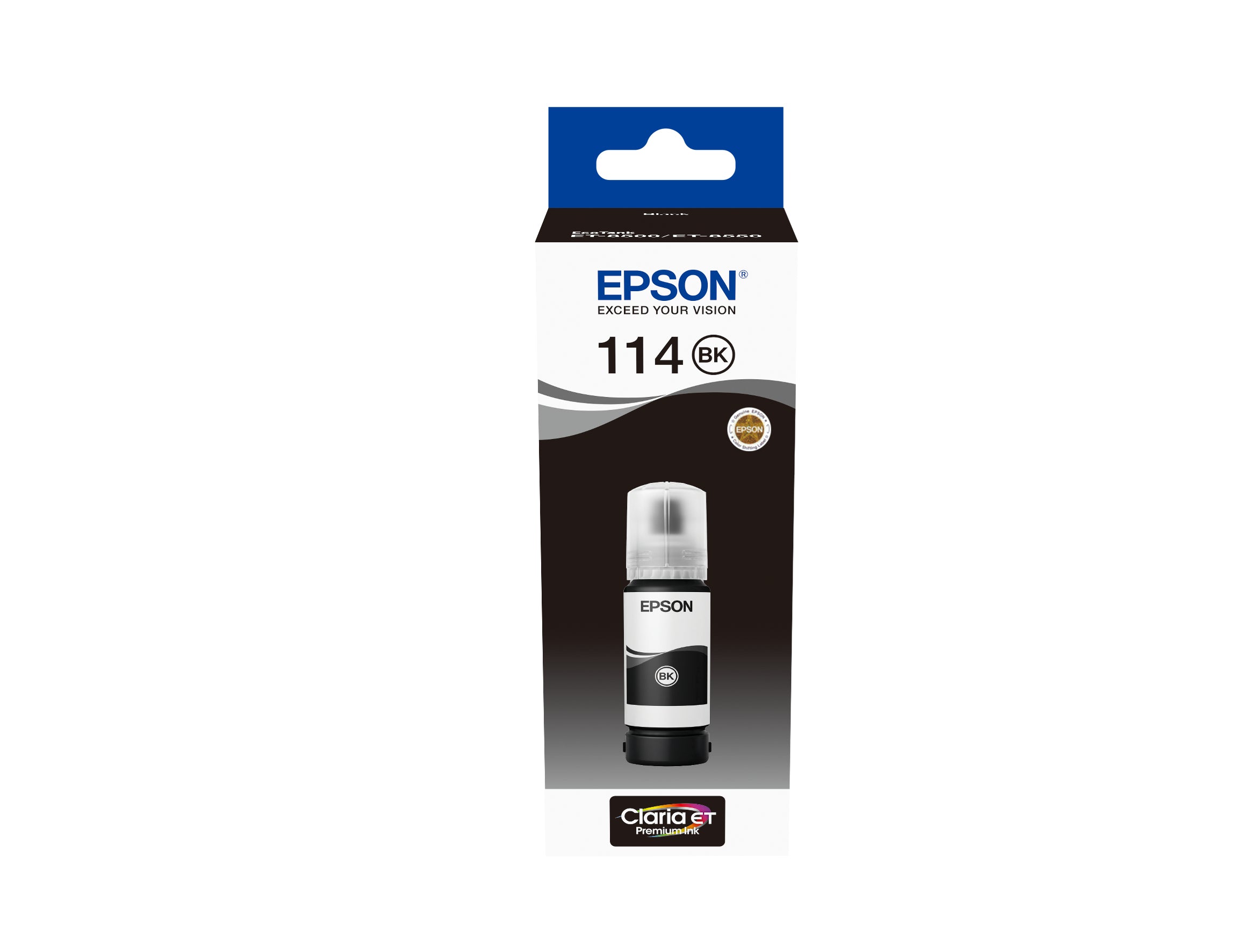 Epson 114 Schwarz Tintenpatrone (Original) – 6'700 Seiten – für ET-8500 – T07A140