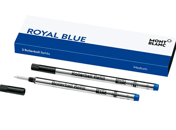 Montblanc Rollerpatronen für Meisterstück Classique – Blau, M, geruchsarm, 2 Stk.