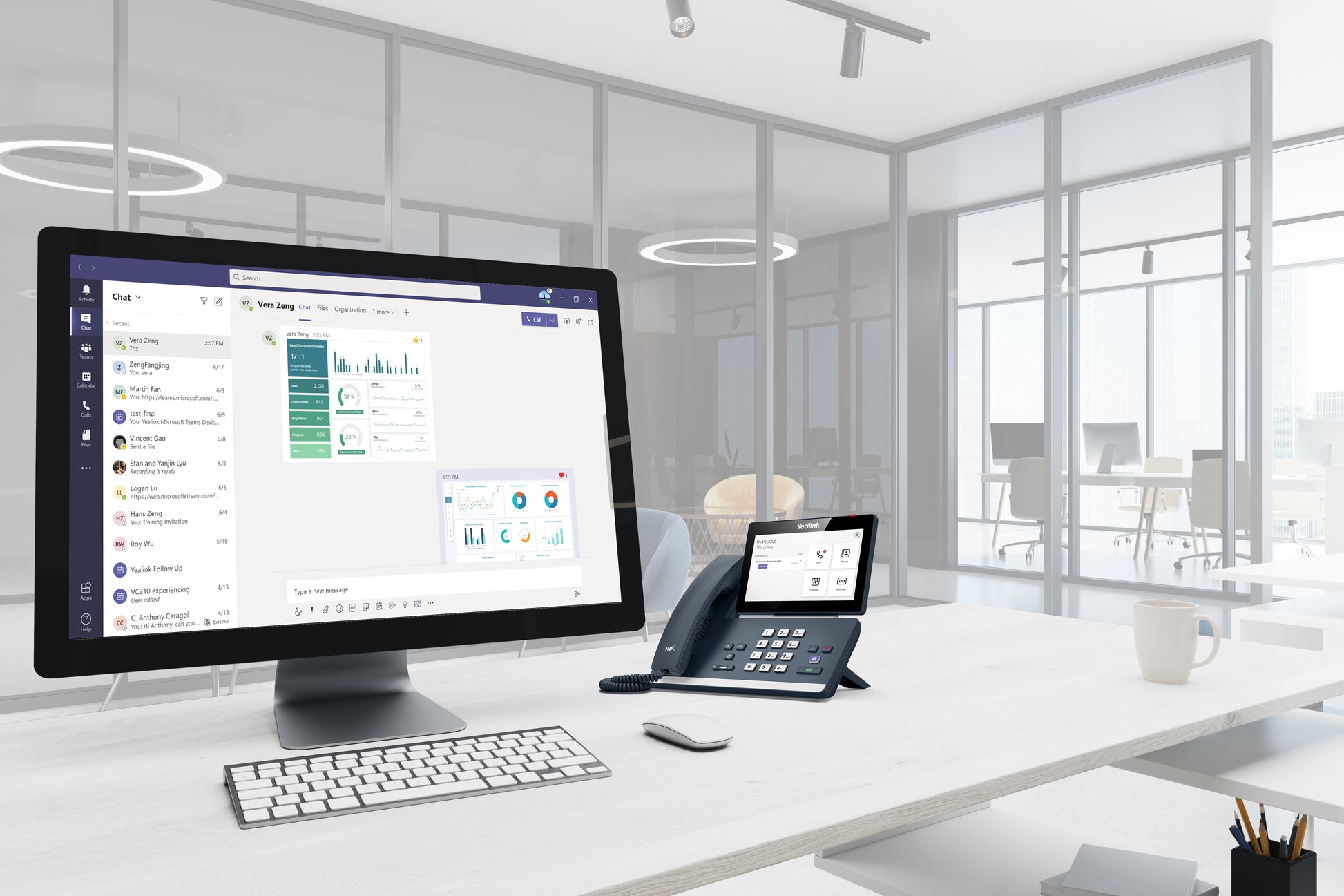Yealink MP58 – 7" Touch-Display, für Microsoft Teams, PoE, Grau