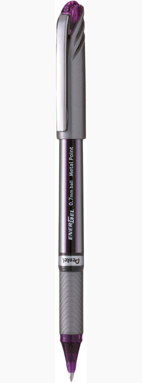 Pentel EnerGel Plus Gelschreiber – Violett, 0,7 mm, Kappe