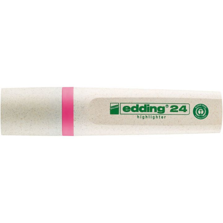 Edding EcoLine Textmarker Pink – Keilspitze, 2–5 mm, nachfüllbar, Blauer Engel