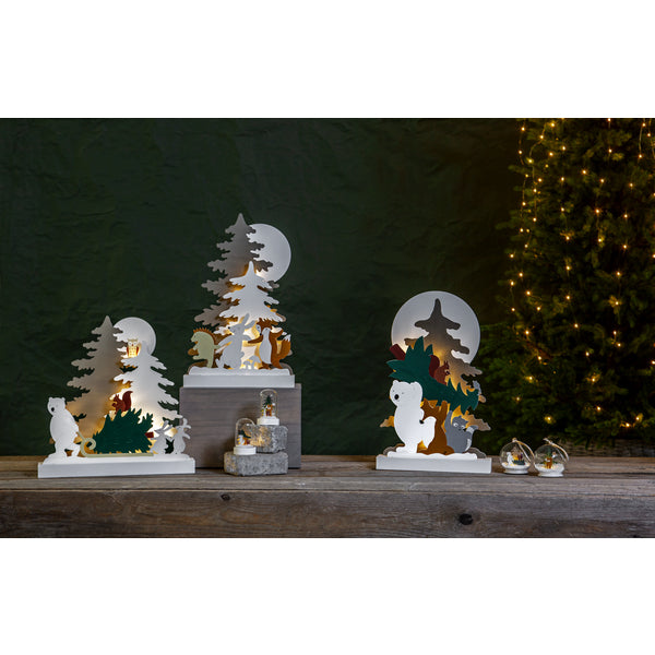 Star Trading Dekorationsfigur – Ø 8 × 9 cm – LED, warmweiss, batteriebetrieben, mehrfarbig