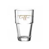 LEONARDO Latte Macchiato Glas – 0,41 l, Kalk-Natron-Glas, Transparent, Spülmaschinenfest, mit Henkel, 6 Stück