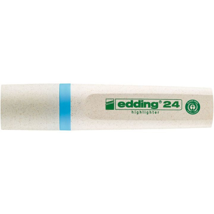 Edding 24 EcoLine Textmarker Blau – Keilspitze, 2–5 mm, Nachfüllbar, Blauer Engel