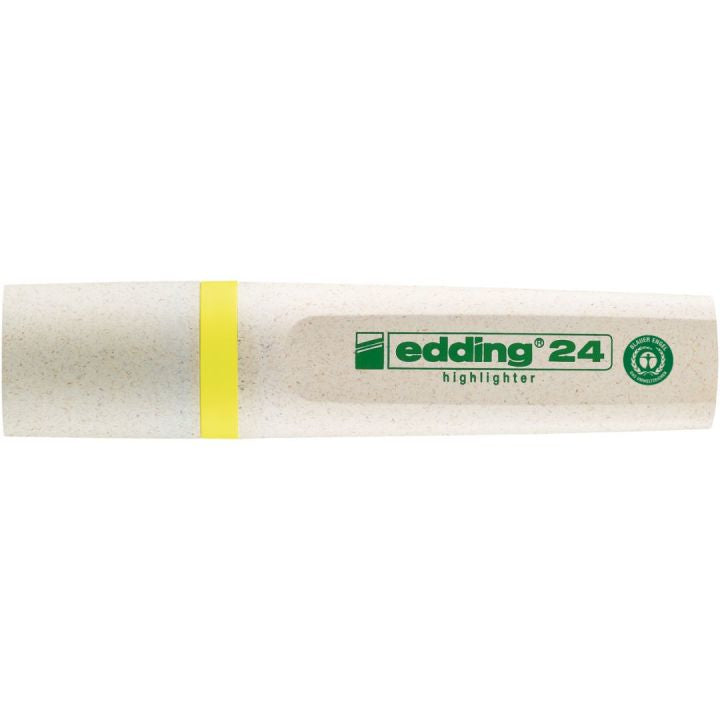 Edding EcoLine Textmarker Gelb – Keilspitze, 2–5 mm, nachfüllbar, Blauer Engel