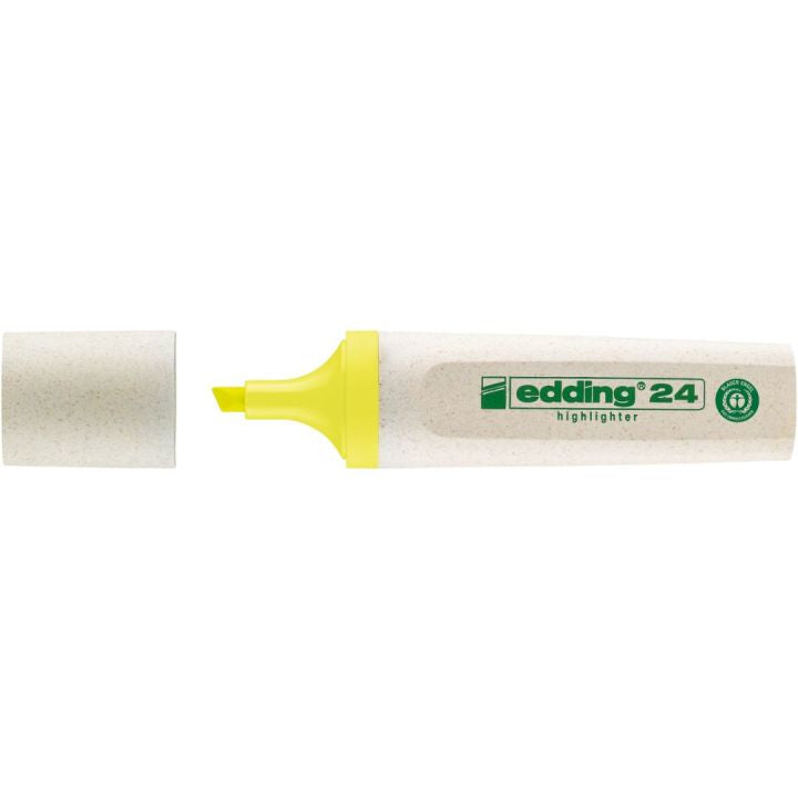 Edding EcoLine Textmarker Gelb – Keilspitze, 2–5 mm, nachfüllbar, Blauer Engel