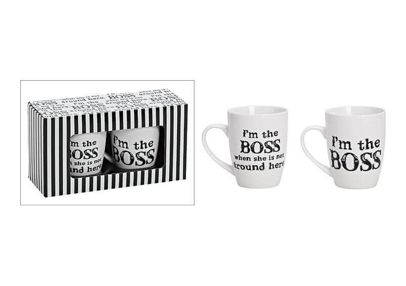 G. Wurm Kaffeetasse – 2er Set, 250 ml, Ø 8 cm, Porzellan, Weiss, spülmaschinenfest