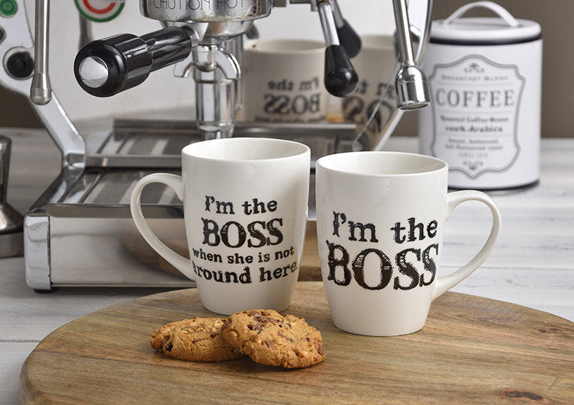 G. Wurm Kaffeetasse – 2er Set, 250 ml, Ø 8 cm, Porzellan, Weiss, spülmaschinenfest