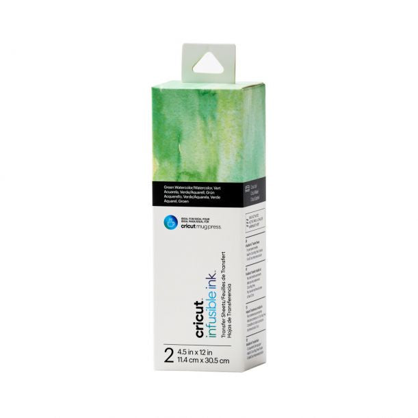 Cricut Aufbügelfolie – Aquarell Grün – 13,9 × 121,9 cm – für Cricut JOY Schneideplotter