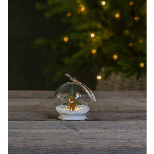Star Trading Dekorationsfigur – Ø 8 × 9 cm – LED, warmweiss, batteriebetrieben, mehrfarbig