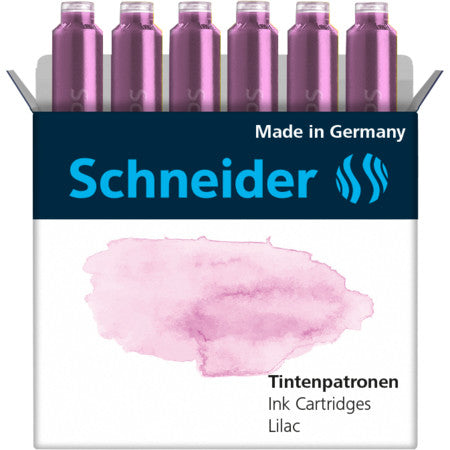 Schneider Schreibgeräte Schneider Tintenpatronen – Lila, geruchsarm, 6 Stk.