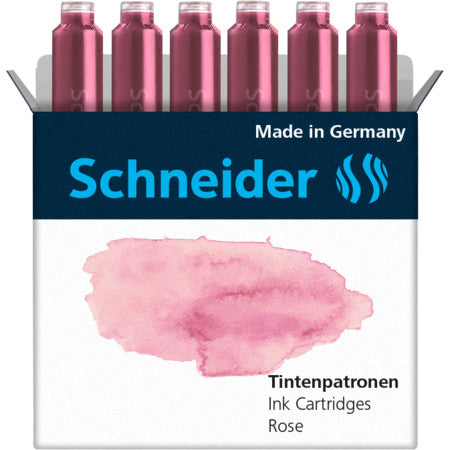 Schneider Schreibgeräte Schneider Tintenpatronen – pink, geruchsarm, 6 Stk.