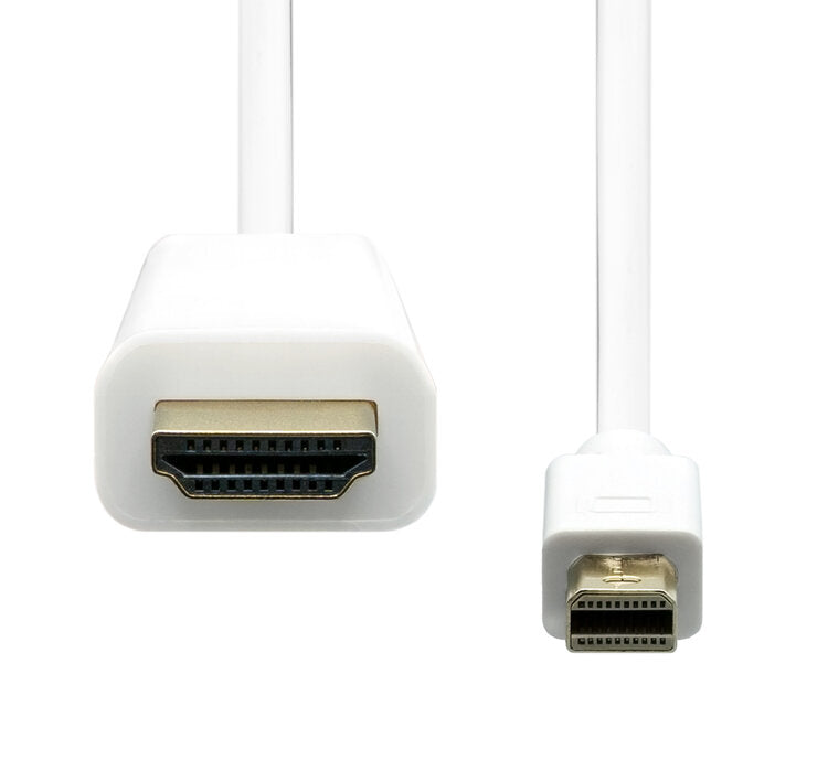 ProXtend Mini DisplayPort auf HDMI Kabel DP 1.2 4K 30 Hz – 3 m – Weiss