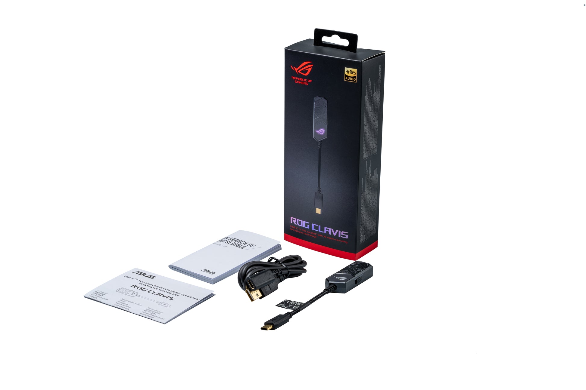 ASUS ROG Clavis – Mikrofon, USB-C, Gaming, für PC, MAC, PlayStation 4 und andere, schwarz