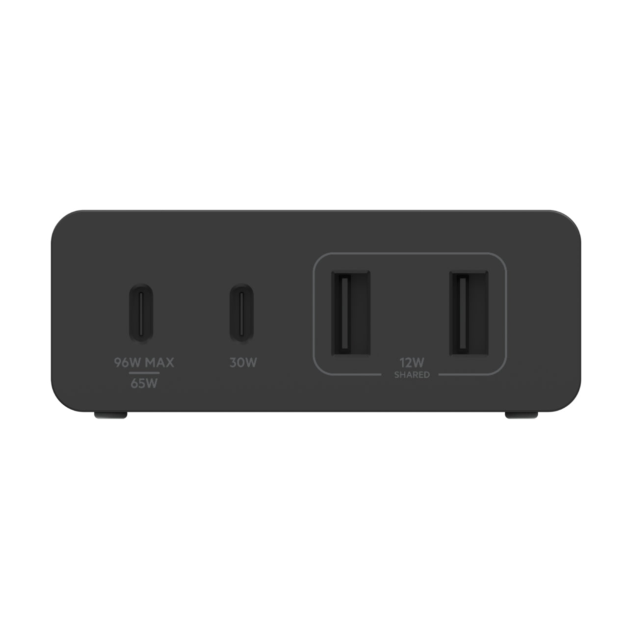 Belkin Ladegerät – 108 W, 2× USB-C + 2× USB-A, GaN, mit 2 m Netzkabel